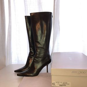 Jimmy choo leather peony boots